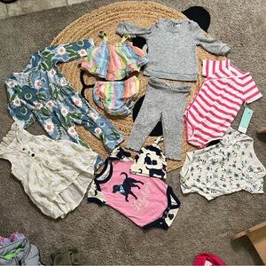 Trendy name brand baby girl Clothing Set no flaws some NWT or new w/o tags